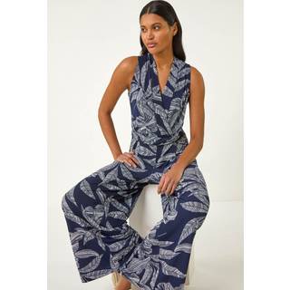 Roman Roman Leaf Puff Tryk Cross-Over Buksedragt