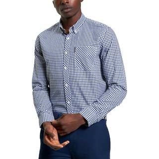 Ben Sherman Herren Hemd blau kariert