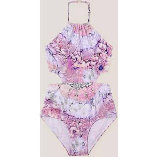 Monsoon Monsoon Pink Marble Print Cut-Out Swimsuit