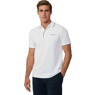 Hackett Heritage Resort Logo Tipped Polo White