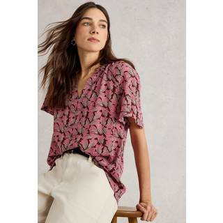 White Stuff White Stuff Pink Sophia Crinkle Top