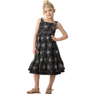 Angel & Rocket Angel & Rocket Black Maya Embroidered Woven 100% Cotton Dress