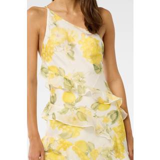 Forever New Forever New Yellow Belle One Shoulder Ruffle Gown