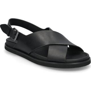 Polo Ralph Lauren Polo Ralph Lauren Black Zane Leather Cross Strap Sandals