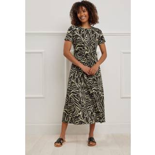 M & Co M & Co Black Abstract Midi Dress