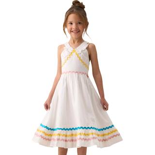 Angel & Rocket Angel & Rocket White Marie Tiered Frill 100% Cotton Dress