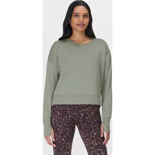 Sweaty Betty Sweaty Betty Green After Class Crop Sweatshirt