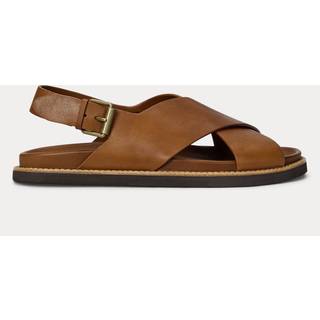 Polo Ralph Laurentil mænd. 803961444001 Brune Zane-sandaler i læder (46), Fast, Spænder, Casual