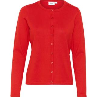 Saint Tropez MilaSZ R-Neck Cardigan - Rød - Str L - Damer