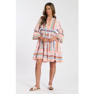 South Beach Jacquard 3/4 Ærmedelte Lagdelte Mini Kjole40