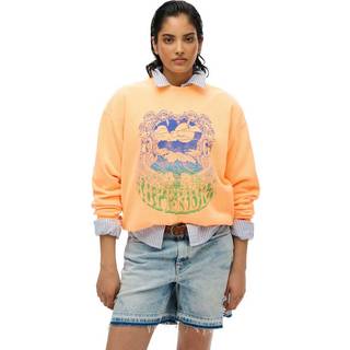 Superdry Superdry Orange Psych Surf Loose Crew Sweatshirt
