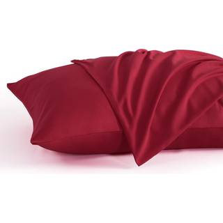 NTBAY King Pillow Cases Sæt med 2 2 Pack børstet mikrofiber 20x40 pudebetræk sager blød rynke fade pletbestandig vin rød puder med konvolut lukni