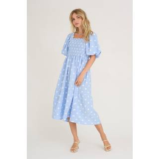 A-View - Cheri Dot Dress - 091 Blue/White