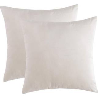 Rainroad fl?jl dekorativ kastpude d?kker pudeovertr?k pudebetr?k til sofa sofa seng stol bl?d firkantet creme kaste puder 20x20 tommer s?t p? 2
