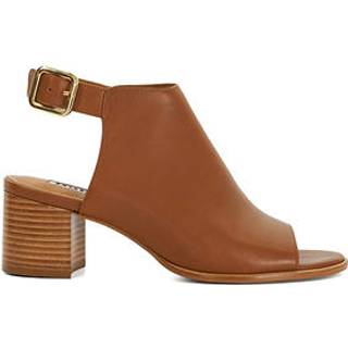 Dune London Dune London Tan Joupe Block Heel Mule Shoes