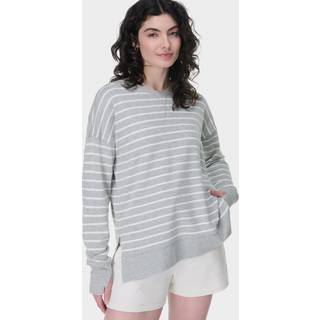 Sweaty Betty Sweaty Betty LilyWhite LightGreyMarl Stripe After Class Longline Sweatshirt