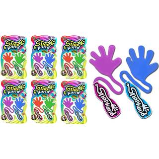 Ja-Ru Super Pretgey Sticky Hand Fidget Toy (6 Pack 12 Sticky Hands) Sticky Slap Hand til b?rn og voksne. Bulk Party favoriserer goodie taske f?ds