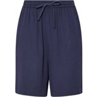 Lts Tall Navy Blue Cotton Crinkle Shorts 10 Lts | Tall Women's Linen And Cotton Shorts