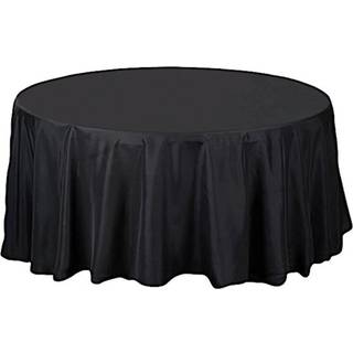 Balsacircle 108 tommer sort rund polyester duge stof bord d?kning senget?j til bryllupsfest banket reception begivenheder k?kken spisning