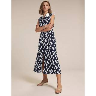 Mint Velvet Mint Velvet Blue Polka Dot Shirt Midi Dress - EU 38 (UK 10)