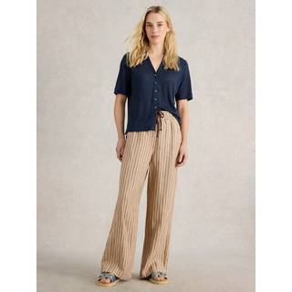 White Stuff White Stuff Natural 100% Linen Belle Wide Leg Trousers