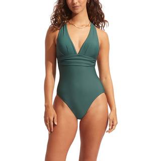 Seafolly Women's Collective Cross Back One Piece Badedragt Damer størrelse 42 farve kulørt