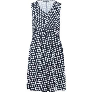 Jersey Print Kjole Ærmeløs - Mørkeblå