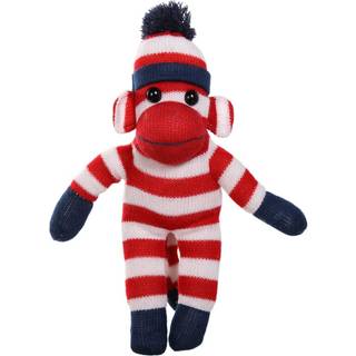 Plushland Adorable Sock Monkey Den originale traditionelle h?ndstrikkede udstoppede dyre leget?j gave-for b?rn babyer teenagere piger og drenge b