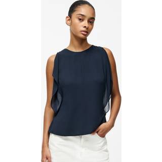 French Connection French Connection Blue Eden Georgette Flutter Sleeve Vest