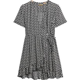 Superdry Kortærmet Printed Mini Wrap KjoleEU 40 (UK 12)
