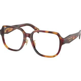 Prada Kvinde PR B07VD 22A1O1 Optiske stel Acetat Havana Transparent Pillow Normal