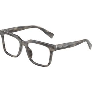 Dolce & Gabbana Mand DG3422 3199 Optiske stel Acetat Grå Transparent Firkantet Normal