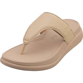 FitFlop FitFlop Cream Go Adjustable Flatform Toe-Post Sandals