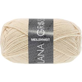 Lana Grossa Meilenweit 50 1417 Æggeskal Indhold:80% ren, ny uld, 20% polyamid Vægt/længde: 50 g = ca. 210 meter Anbefalede pinde: 2.50-3.00 mm Strikkefasthed:10 x 10 cm = 28 m x 40 p Vask:Finvask 40℃ / Kan tørretumbles.