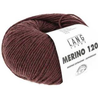 Lang Yarns Merino 120 262 Indhold: 100% Merinould Vægt/længde: 50 g = ca. 120 meter Anbefalede pinde: 3.50-4.50 mm Strikkefasthed: 10 x 10 cm = 22 m x 32 p Vask: Maskinvask 30 °C / Tåler ikke tørretumbling .