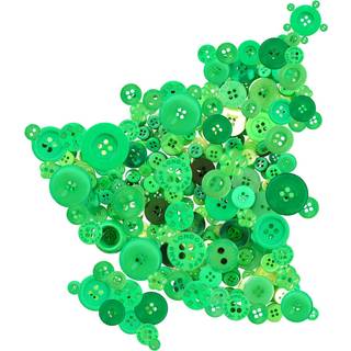 SWPEET 1000PCS Julegr?nne h?ndv?rksknapper 2 og 4 huller R?de runde h?ndv?rksharpiks Sygknapper egnet til julesygedekorationer Kunst & h?ndv?rk P