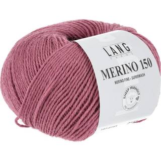 Lang Yarns Merino 150 165 Indhold: 100% Superwash merinould Vægt/længde: 50 g = ca 150 meter Anbefalede pinde: 3.00-3.50 mm Strikkefasthed: 10 x 10 cm = 27 m x 37 p Vask: Maskinvask 30 ℃ / Tåler ikke tørretumbling / Brug aldrig skyllemiddel.