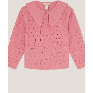 Monsoon Monsoon Pink 100% Cotton Broderie Floral Collar Jacket