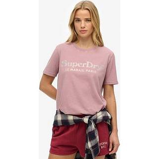 Superdry Superdry Purple Venue Metallic Relaxed 100% Cotton T-Shirt