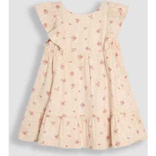 Jojo Maman Bébé JoJo Maman Bébé Natural Frill Back Summer Dress - 68-80cm (6-12 Months)