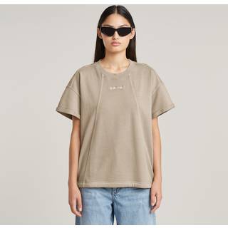 Overdyed Seam Details Sweater - Beige - Women