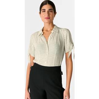 Whistles Whistles Green Oval Spot Tie Sleeve Shirt