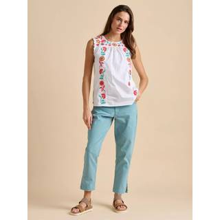 Brakeburn Brakeburn Cream Resort Sleeveless Blouse
