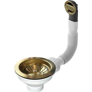 Skanitek Afløbssæt til Blanco UX vaske med rundt afløb - Messing