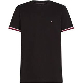 Tommy Hilfiger Global Stripe Cuffs T Shirt Black