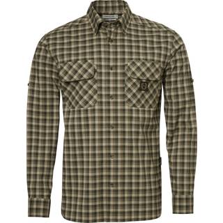 Chevalier Men's Creek Shooting Fit Coolmax Shirt Mink Brown Checked, XXXL