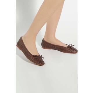 Dune London Dune London Brown Heat Woven Ballerina Shoes