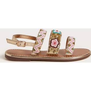 Monsoon Monsoon Pink Embellished Strappy Metallic Sandals
