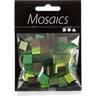Grøn Glitter Minimosaik 10x10 mm - 25g