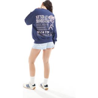Cotton On Cotton On Blue Classic Graphic Print Crew Sweatshirt